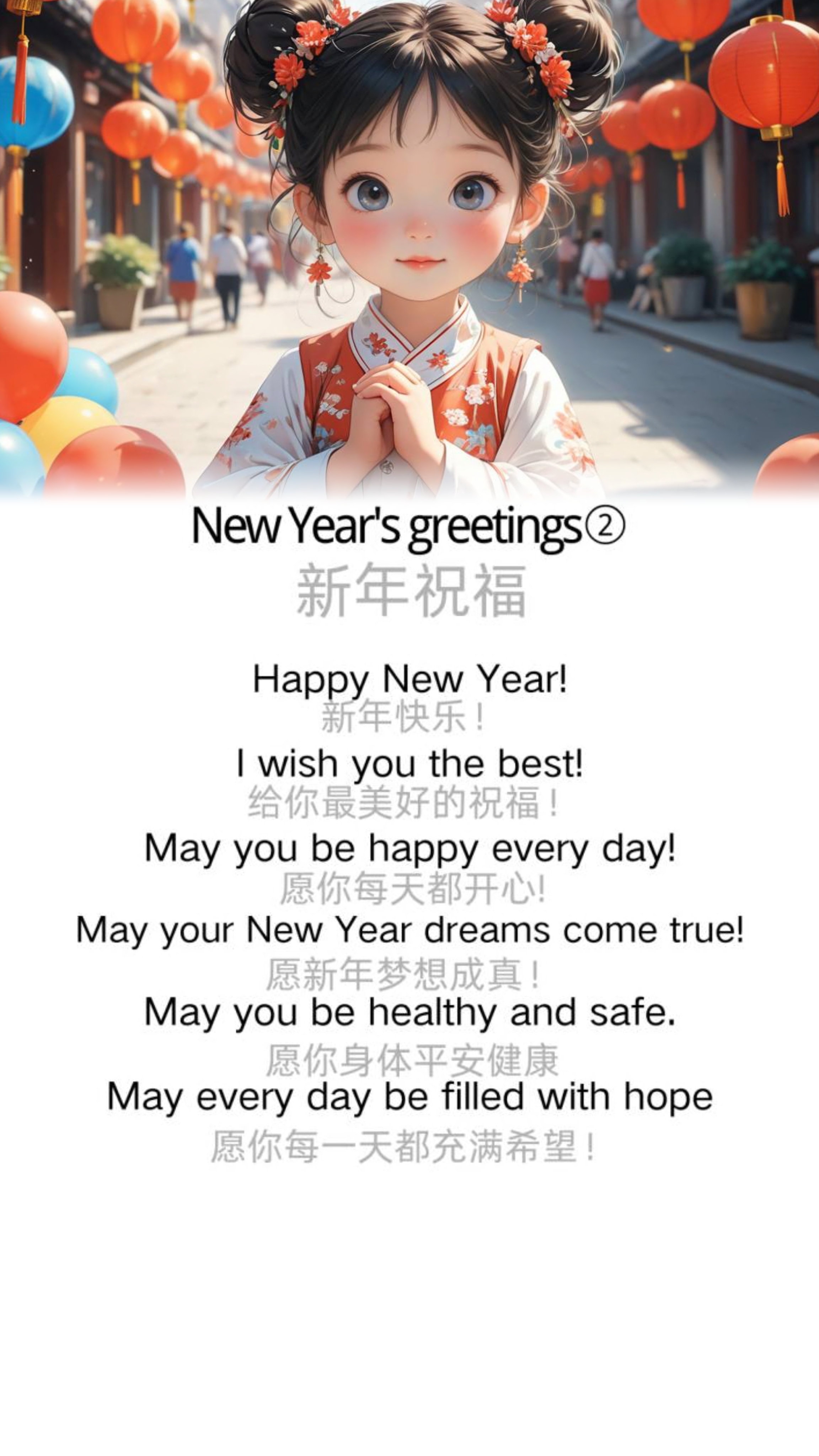 New Year’s greetings  新年祝福