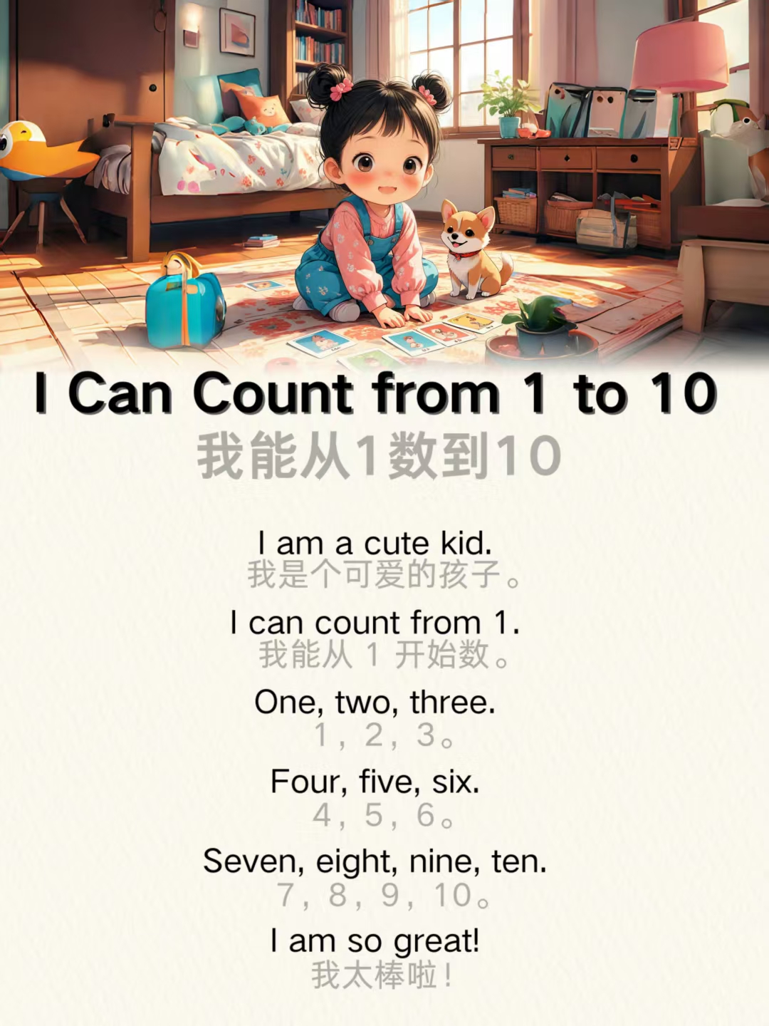 I Can Count from 1 to 10 我能从 1 数到 10