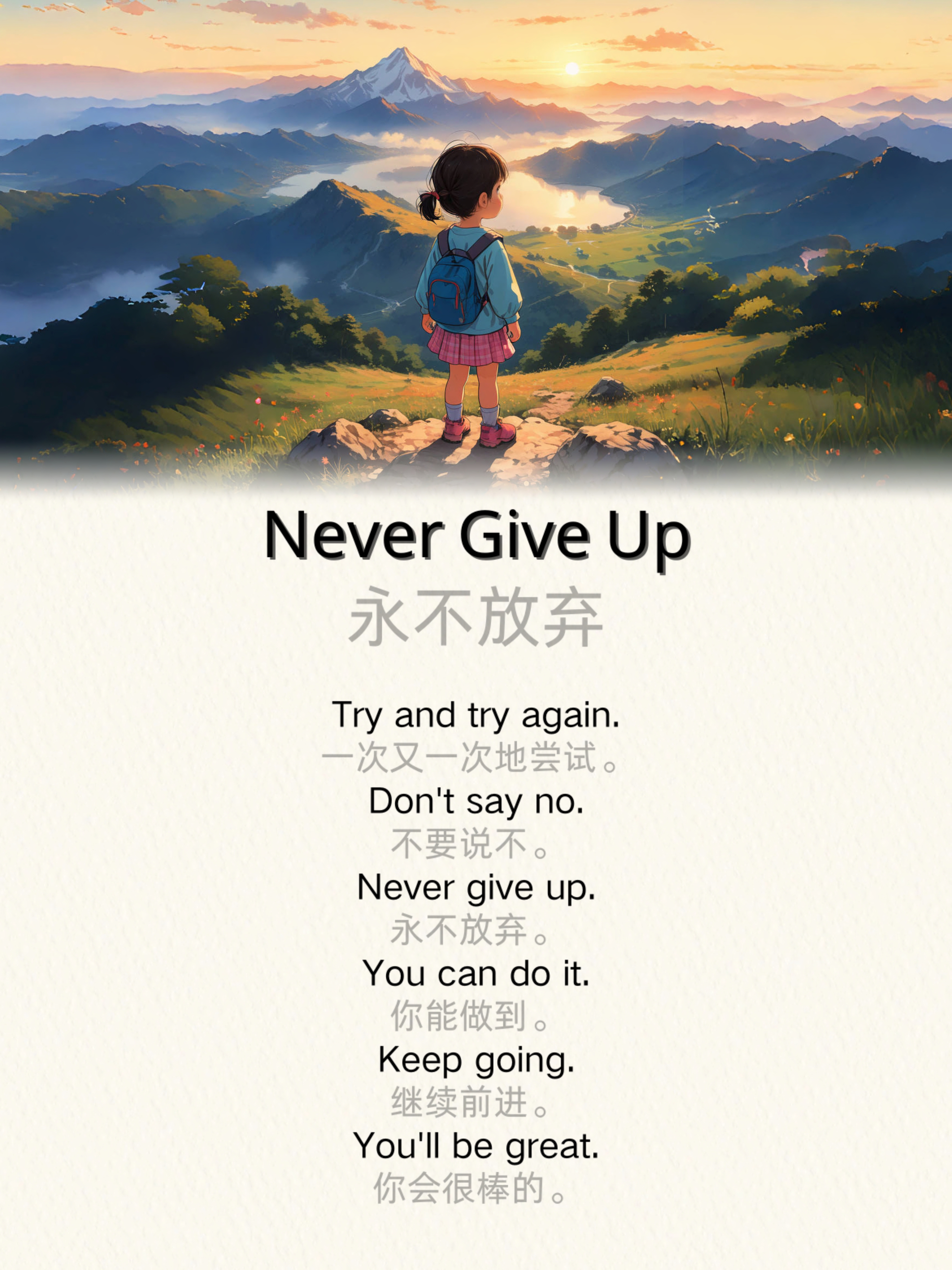Never Give Up 永不放弃