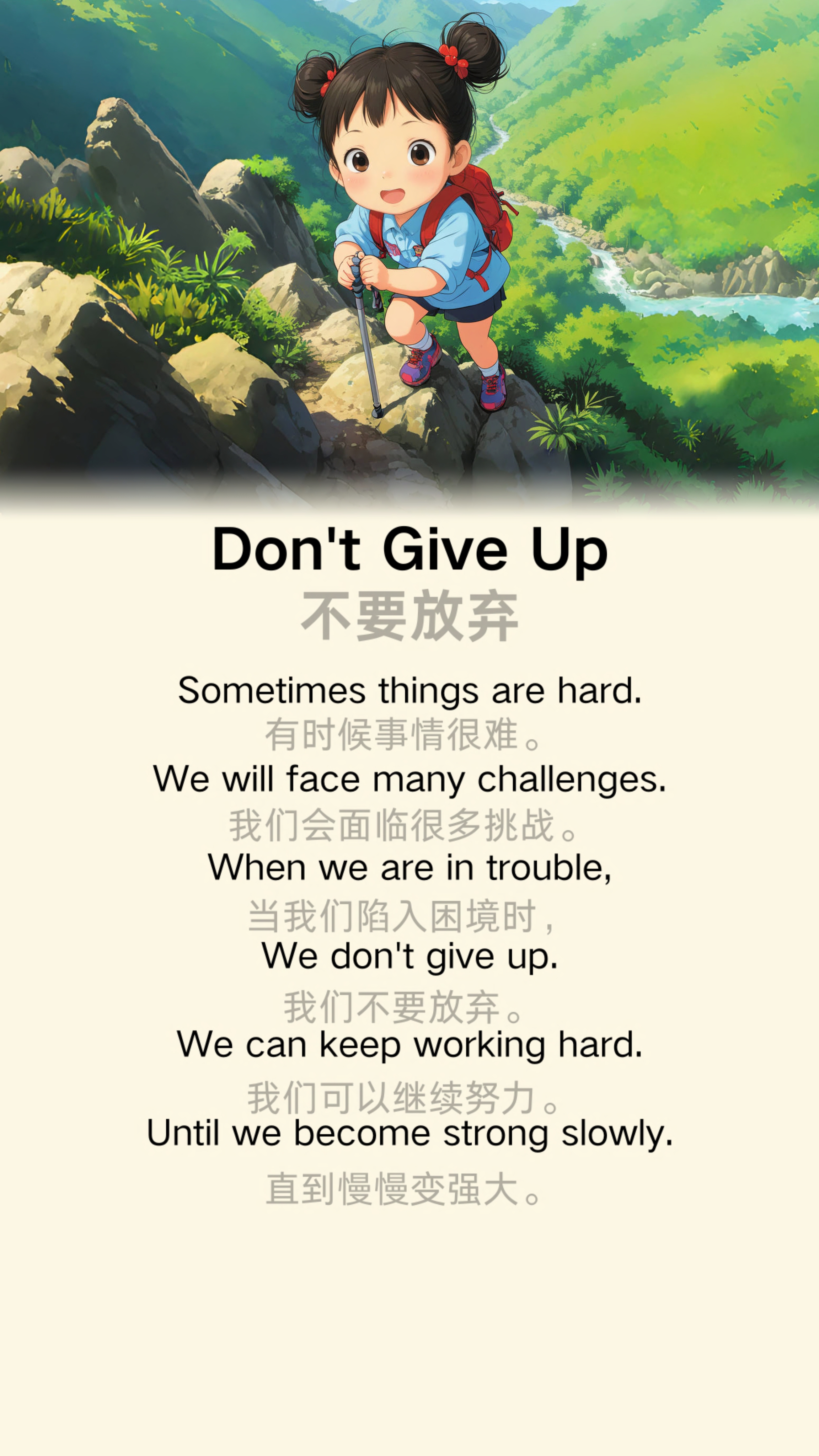 Don’t Give Up 不要放弃