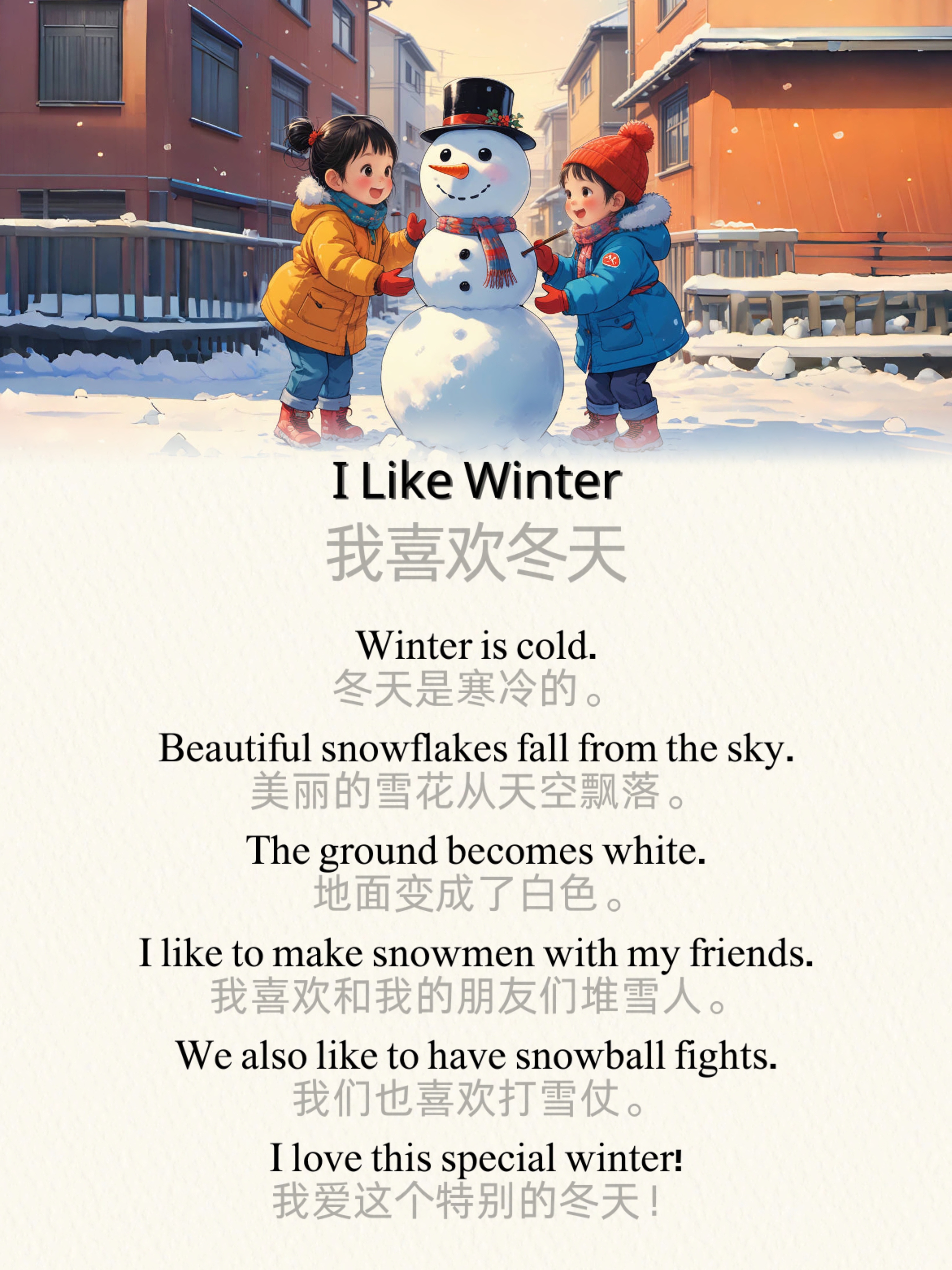 I Like Winter 我喜欢冬天