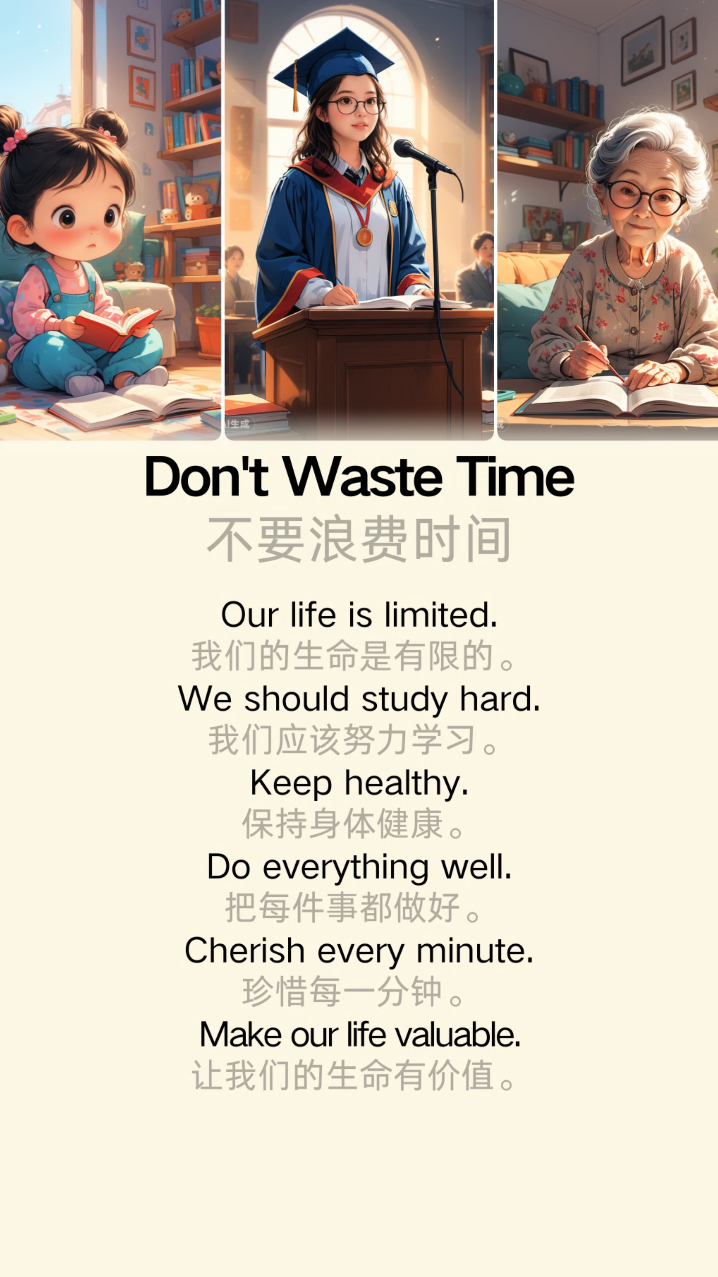 Don’t Waste Time 不要浪费时间