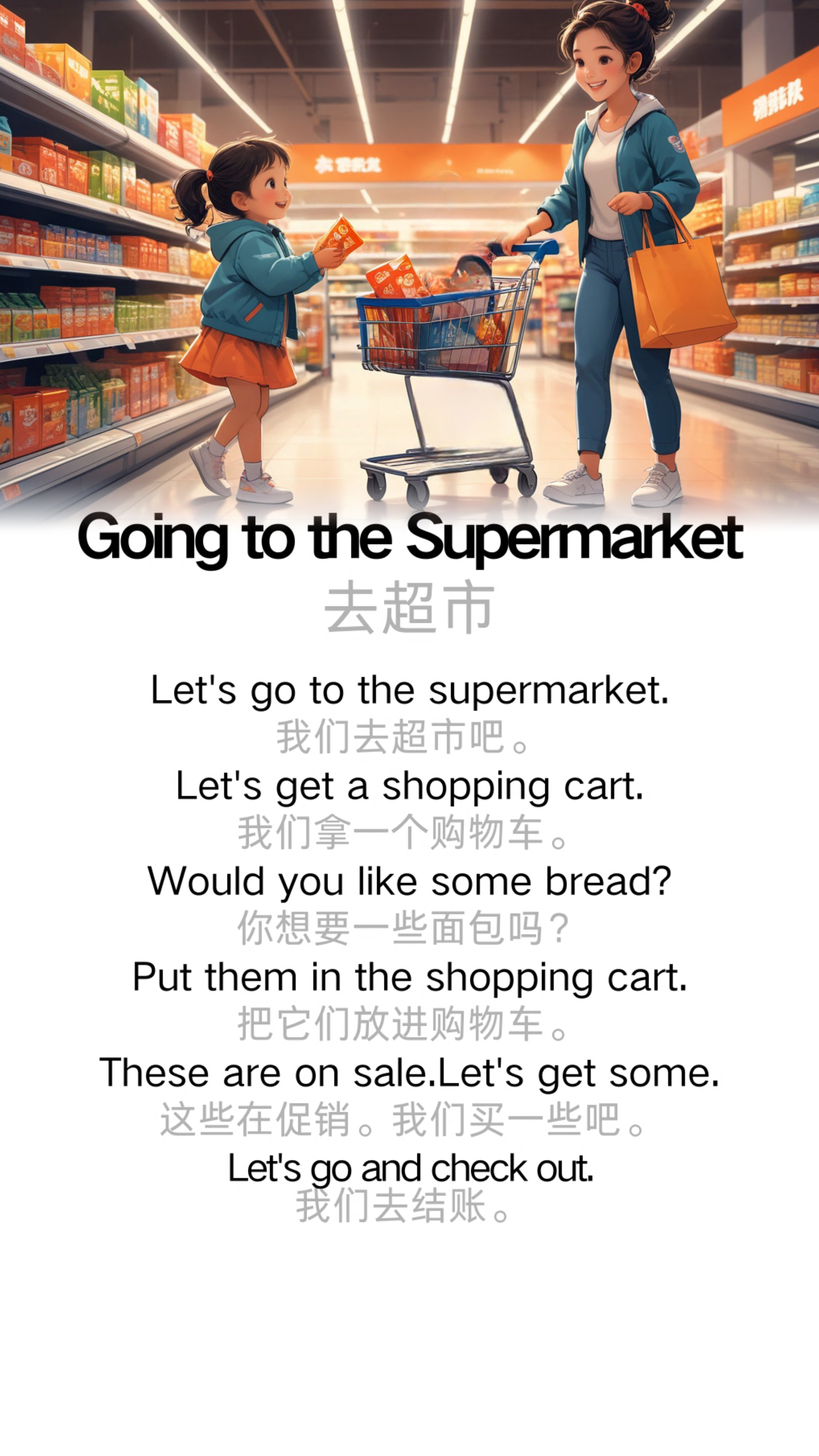 Going to the Supermarket 去超市