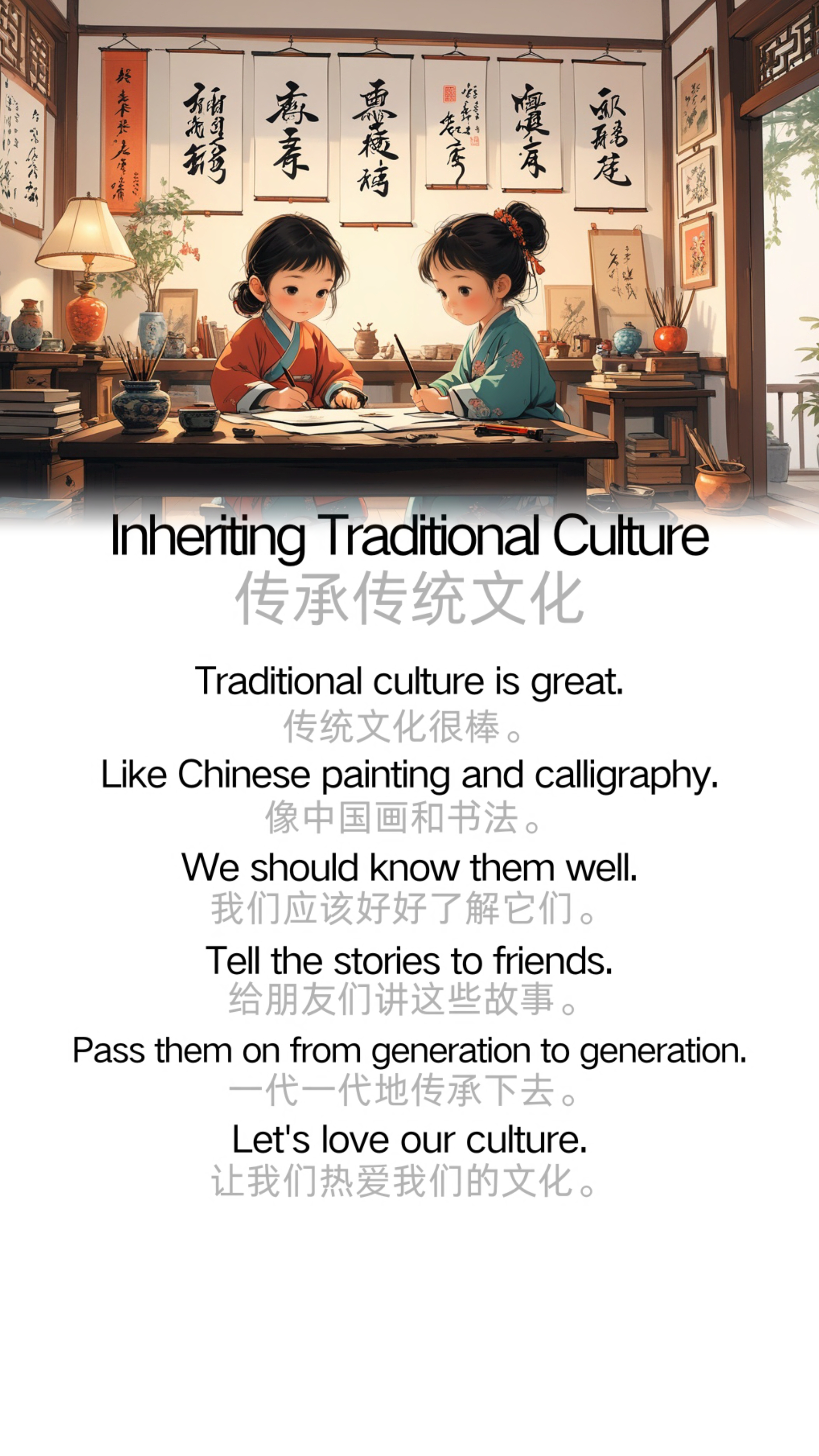 Inheriting Traditional Culture 传承传统文化