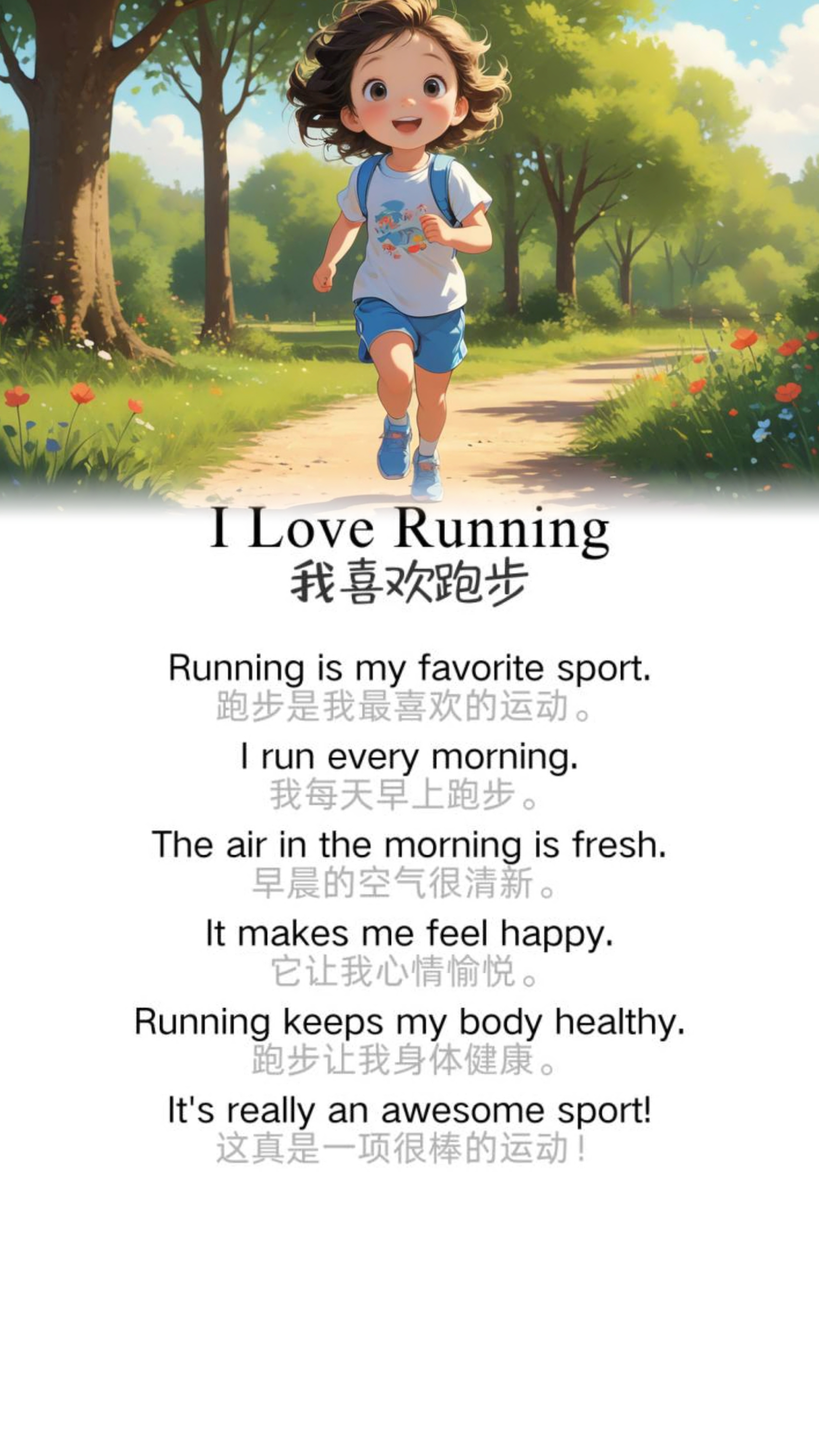 I Love Running 我喜欢跑步